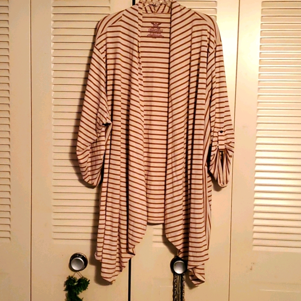 Brown/ tan lightweight open shirt